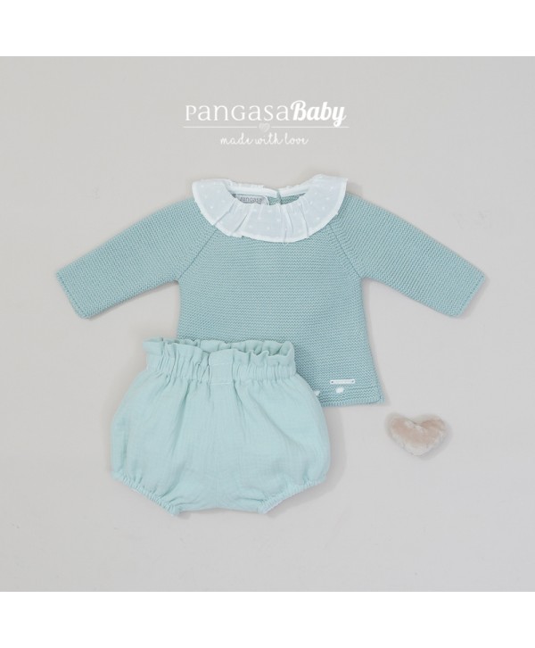 Conjunto beb verde empolvado Pangasa Nuevelunaskids